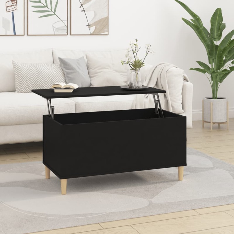 Mesa de centro 90x44,5x45 cm derivados de madeira preto-Mesas de centro-Home Retail