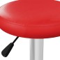 Bancos de bar 2 pcs couro artificial vermelho