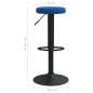 Bancos de bar 2 pcs veludo azul