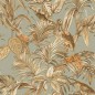 DUTCH WALLCOVERINGS Papel de parede Bird-of-Paradise azul esverdeado