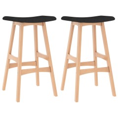 Bancos de bar 2 pcs tecido preto