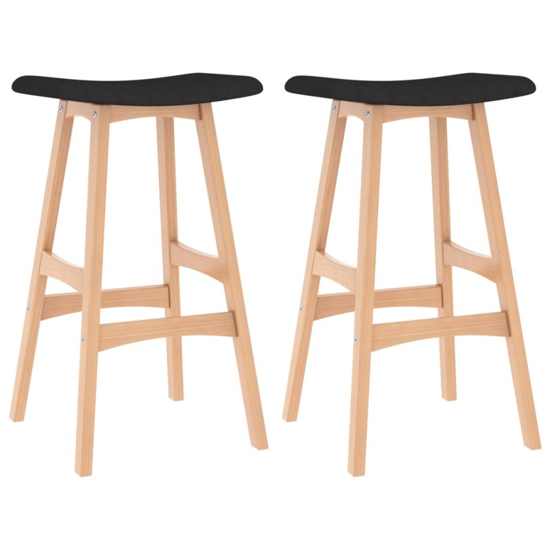 Bancos de bar 2 pcs tecido preto-Bancos de bar-Home Retail