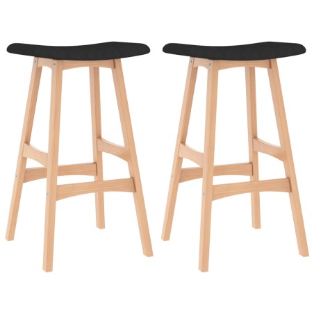 Bancos de bar 2 pcs tecido preto