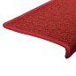 Tapete/carpete para degraus 15 pcs 65x21x4 cm vermelho