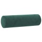 Almofadas decorativas 2 pcs Ø15x50 cm veludo verde-escuro