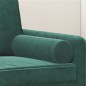 Almofadas decorativas 2 pcs Ø15x50 cm veludo verde-escuro