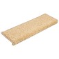 Tapete/carpete para degraus 15 pcs 65x21x4 cm castanho