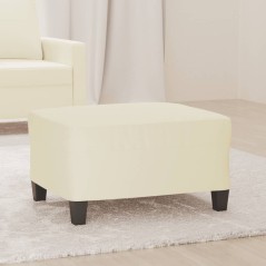 Apoio de pés 70x55x41 cm couro artificial cor creme