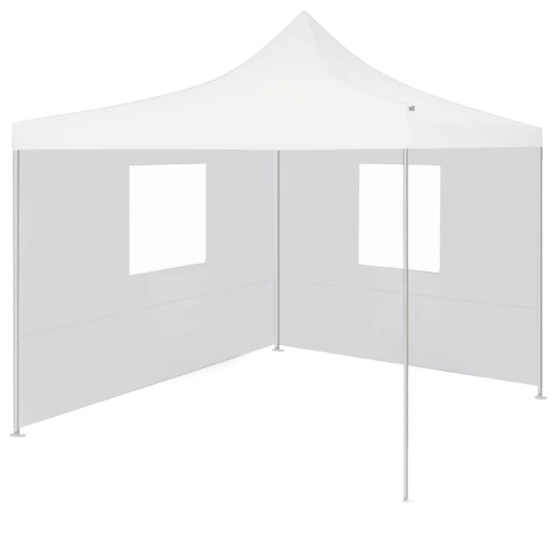 Tenda dobrável profissional festas 2 paredes 3x3m aço branco-Toldos e gazebos-Home Retail