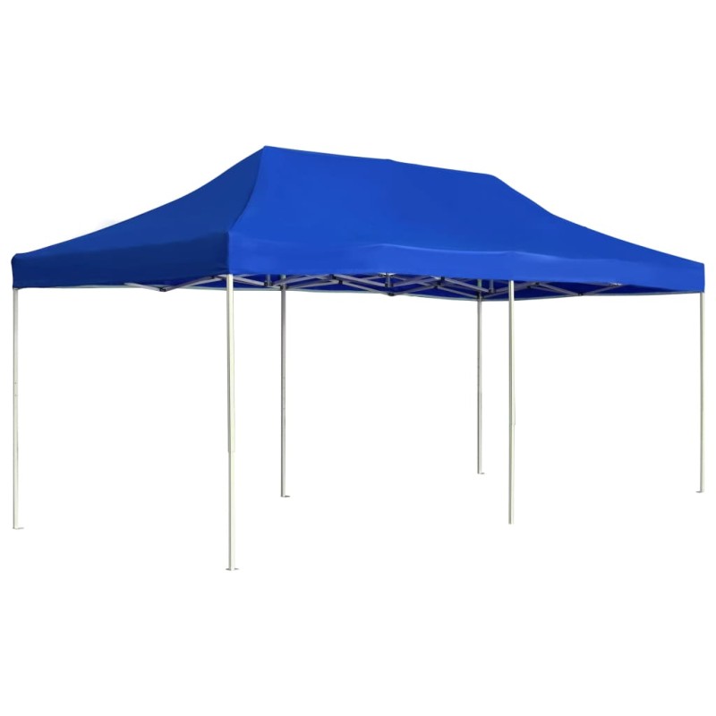 Tenda dobrável profissional para festas alumínio 6x3m azul-Toldos e gazebos-Home Retail