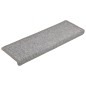 Tapete/carpete para degraus 15 pcs 65x21x4 cm cinzento-claro