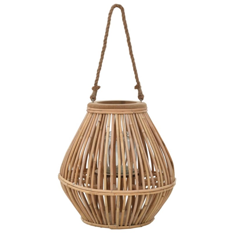 Suporte para vela suspenso em vime natural-Acessórios para fragrâncias-Home Retail