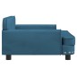 Cama para cães 90x53x30 cm veludo azul