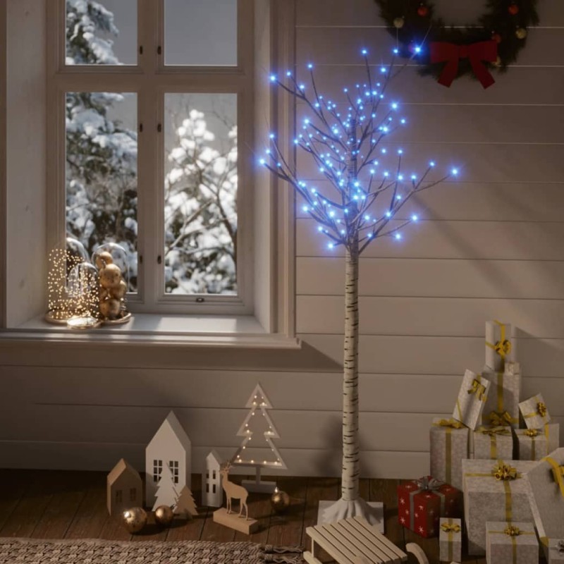 Árvore de Natal 140 LEDs salgueiro int./ext. 1,5m azul-Árvores de Natal-Home Retail