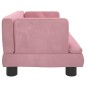 Cama para cães 60x40x30 cm veludo rosa