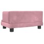 Cama para cães 60x40x30 cm veludo rosa