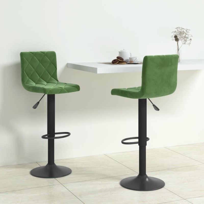 Bancos de bar 2 pcs veludo verde-escuro-Bancos de bar-Home Retail