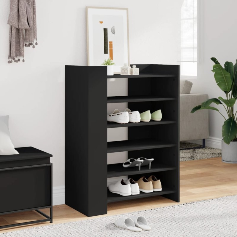 Sapateira 74,5x37,5x100 cm derivados de madeira preto-Sapateiras e organizadores-Home Retail