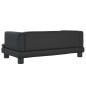 Cama para cães 80x45x30 cm couro artificial preto