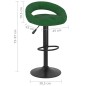 Bancos de bar 2 pcs veludo verde-escuro