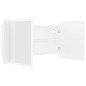 Armário espelhado casa de banho LED 90x12x45 cm acrílico branco