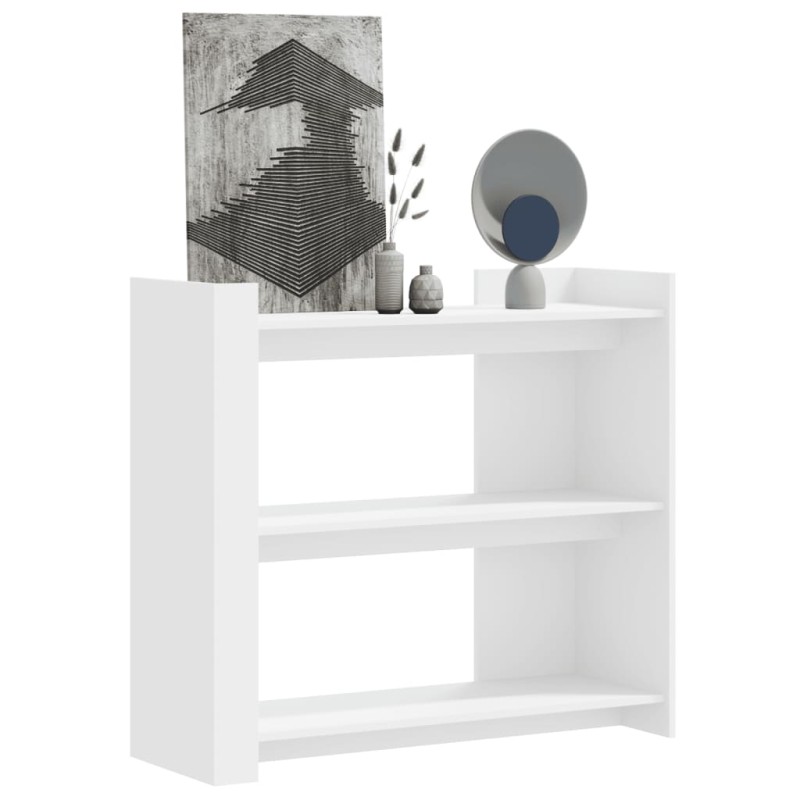 Mesa consola 100x35x90 cm derivados de madeira branco-Mesas de apoio-Home Retail