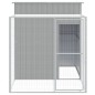 Galinheiro com anexo 165x251x181 cm aço galvanizado cinza-claro