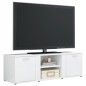 Móvel de TV 120x34x37 cm derivados de madeira branco brilhante