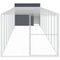 Casota p/ cães c/ parque 214x1069x181cm aço galvaniz. antracite