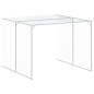 Casota cães c/ parque 214x1273x181 cm aço galvaniz. cinza-claro