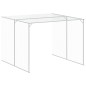 Casota cães c/ parque 214x865x181 cm aço galvaniz. cinza-claro