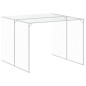 Casota cães c/ parque 214x661x181 cm aço galvaniz. cinza-claro