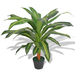 Planta dracena artificial com vaso 90 cm verde