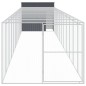 Casota p/ cães c/ parque 214x1273x181cm aço galvaniz. antracite