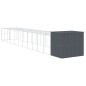 Casota p/ cães c/ parque 214x1273x181cm aço galvaniz. antracite