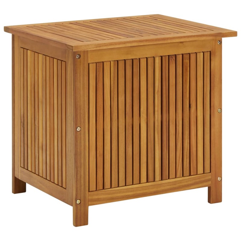 Caixa arrumação para jardim 60x50x58cm madeira de acácia maciça-Baús para armazenamento exterior-Home Retail