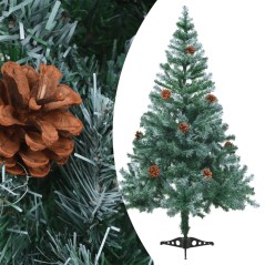 Árvore de Natal geada com pinhas 150 cm