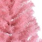 Meia árvore de Natal artificial com suporte 120 cm PVC rosa