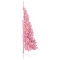 Meia árvore de Natal artificial com suporte 180 cm PVC rosa