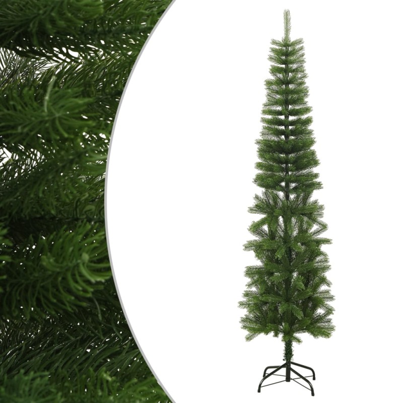 Árvore de Natal artificial fina com suporte PE 240 cm-Árvores de Natal-Home Retail