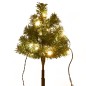 Árvores de Natal de caminho 6 pcs 45 cm PVC LEDs branco quente