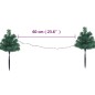 Árvores de Natal de caminho 6 pcs 45 cm PVC LEDs branco quente