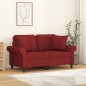 Almofadas decorativas 2 pcs 40x40 cm tecido vermelho tinto