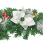 Grinalda de Natal com luzes LED 2,7 m PVC verde