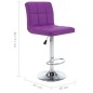 Bancos de bar 2 pcs couro artificial roxo