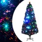 Árvore de Natal pré-iluminada c/ suporte 180 cm fibra ótica