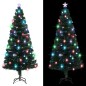 Árvore de Natal pré-iluminada c/ suporte 180 cm fibra ótica