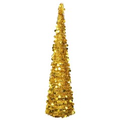 Árvore de Natal pop-up artificial 180 cm PET dourado