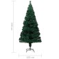 Árvore de Natal artificial com suporte 240 cm fibra ótica verde