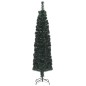 Árvore de Natal artificial fina c/ suporte 210 cm fibra ótica